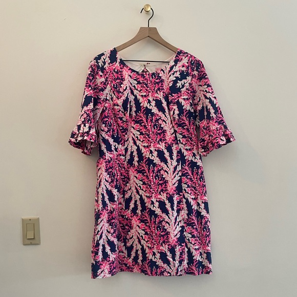 Lilly Pulitzer Dresses & Skirts - Lilly Pulitzer Dress Pink Blue White Womens 14